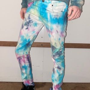 Tie-dye mens pants
